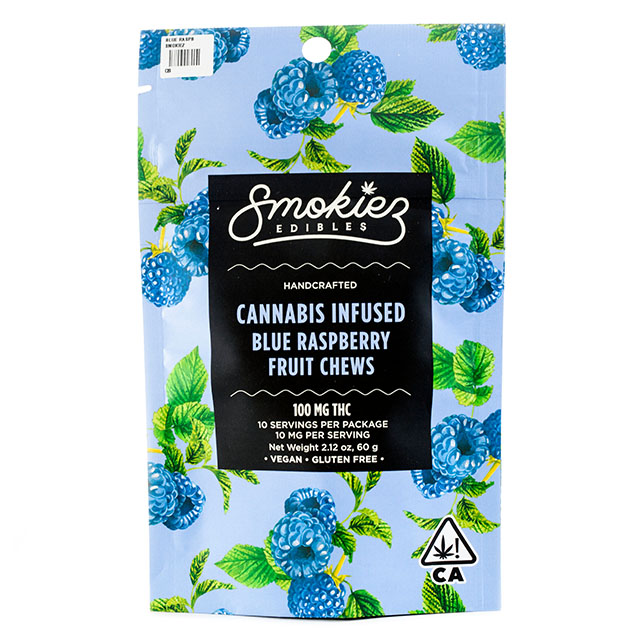 SMOKIEZ-BLUE RASPBERRY FRUIT CHEWS