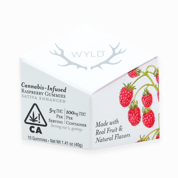 WYLD-RASPBERRY GUMMIES-100 MG 10PK